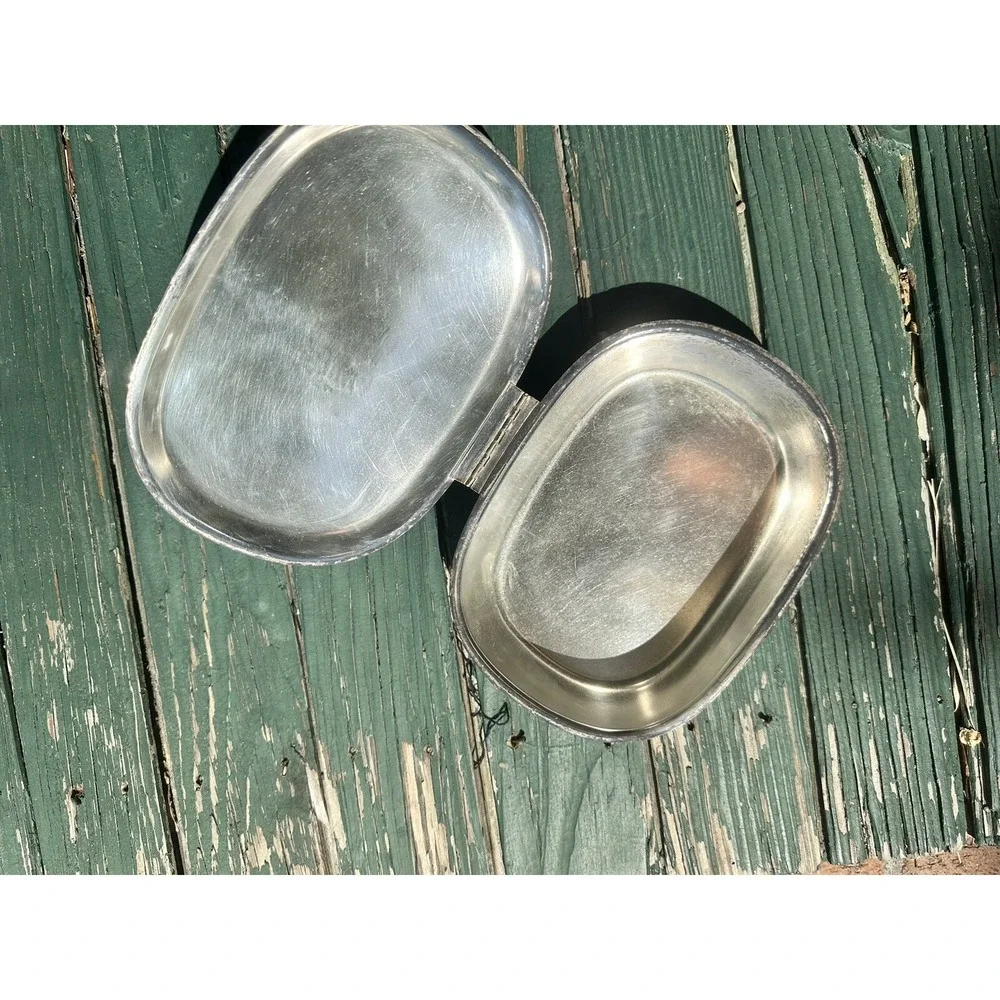 Crumb Catcher Silver Plated Copper Engraved with‎ 2 Standing Lions with Crowns